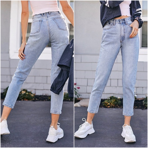 Brandy Melville Denim - John Galt High Rise Light Wash Straight Jeans Sz S
